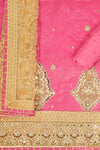 Gajari Crepe Unstitched Suit Salwar With Dupatta