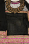 Black Georgette Semi Stitched Salwar Suit With Dupatta