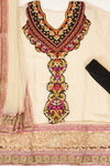 Tussar Georgette Semi Stitched Suit Salwar With Dupatta