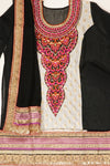 Black Georgette Semi Stitched Salwar Suit With Dupatta