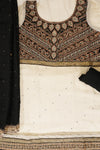 White Georgette Semi Stitched Salwar Suit With Dupatta