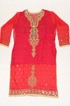 Rani Georgette Semi Stitched Salwar Suit With Dupatta