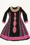 Black Georgette Semi Stitched Salwar Suit With Dupatta