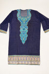 Midnight Blue Georgette Semi Stitched Salwar Suit With Dupatta