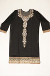 Black Georgette Semi Stitched Salwar Suit With Dupatta