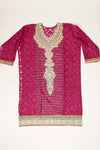 Magenta Georgette Semi Stitched Salwar Suit With Dupatta