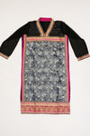 Black Georgette Semi Stitched Salwar Suit With Dupatta