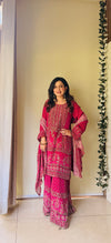 Rani Crepe Readymade Sharara Set With Crepe Dupatta (Ft:-Anjan Prasad)