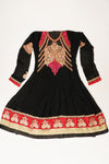 Black Georgette Semi Stitched Salwar Suit With Dupatta