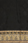 Black Chinon Unstitched Suit Salwar With Dupatta