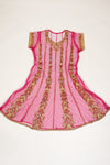 Magenta Net Semi Stitched Salwar Suit With Dupatta