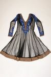 Black Net Semi Stitched Salwar Suit With Dupatta