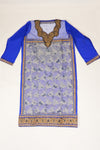 Royle Blue Lace Georgette Semi Stitched Salwar Suit With Dupatta