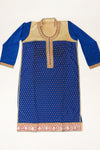 Peacock Crepe Semi Stitched Salwar Suit With Dupatta