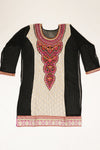 Tussar Black Georgette Semi Stitched Salwar Suit With Dupatta