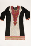 Black Georgette Semi Stitched Salwar Suit With Dupatta