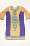 Royal Blue Georgette Semi Stitched Salwar Suit With Dupatta