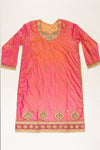 Rani Orange Banarasi Silk Semi Stitched Salwar Suit With Dupatta