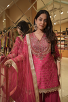 Rani Dolna Readymade Sharara Set With Net Dupatta (Ft:-Muskan Sharma)