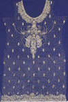 Midnight Blue Georgette Unstitched Suit Salwar With Dupatta