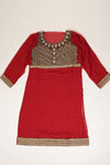 Maroon Georgette Semi Stitched Salwar Suit With Dupatta