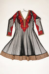 Black Net Semi Stitched Salwar Suit With Dupatta