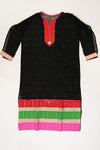 Black Georgette Semi Stitched Salwar Suit With Dupatta