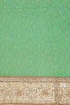 Tea Green Georgette Unstitched Suit Salwar With Dupatta