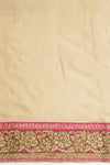 Tussar & Black Jacquard Chiffon Unstitched Suit Salwar With Dupatta