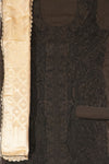 Black Tussar Cotton Unstitched Suit Salwar With Dupatta