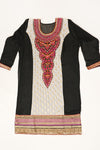 Black Georgette Semi Stitched Salwar Suit With Dupatta