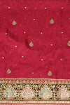Maroon Georgette Unstitched Suit Salwar With Dupatta