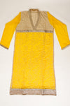 Lemon Georgette Semi Stitched Salwar Suit With Dupatta