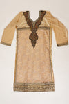 Beige Lace Georgette Semi Stitched Salwar Suit With Dupatta