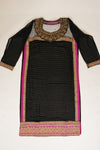 Black Georgette Semi Stitched Salwar Suit With Dupatta