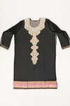 Black Lace Georgette Semi Stitched Suit Salwar With Dupatta