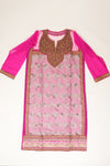 Rani Lace Georgette Semi Stitched Salwar Suit With Dupatta