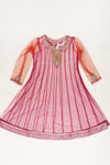 Peach Net Semi Stitched Salwar Suit With Dupatta
