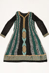 Black Georgette Semi Stitched Salwar Suit With Dupatta