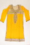 Lemon Georgette Semi Stitched Salwar Suit With Dupatta