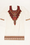 White Georgette Semi Stitched Suit Salwar With Dupatta