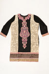 Black Georgette Semi Stitched Suit Salwar With Dupatta