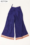 Navy Khaddi Georgette Semi Stitched Suit Salwar With Dupatta