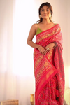 Rani Patola Print With Resham, Zari Banarasi Silk Designer Saree With Unstitched Blouse(Ft:-Arti Chauhan)