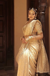 Tussar Khaddi Geogette Saree With Unstitched Blouse (Ft:-Guneet Virdi)