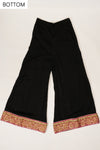 Black Khaddi Georgette Semi Stitched Salwar Suit With Dupatta