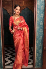 South Indian Silk Woven Zari Saree (Ft:-Parul Garg)