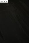 Black Georgette Semi Stitched Suit Salwar With Dupatta