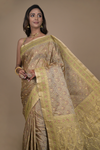 Tussar Woven Zari Banarasi Silk Designer Saree With Unstitched Blouse