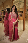 Rani Dolna Readymade Sharara Set With Net Dupatta (Ft:-Muskan Sharma)